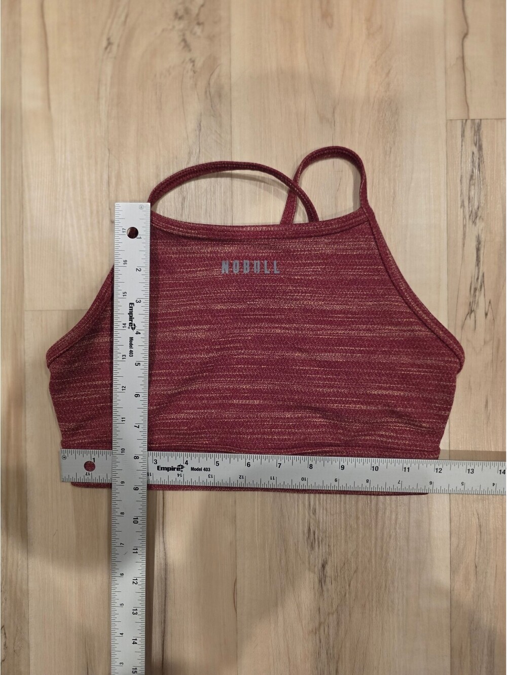 NOBULL Women's Medium Red Heathered Sports Bra - Picture 5 of 5
